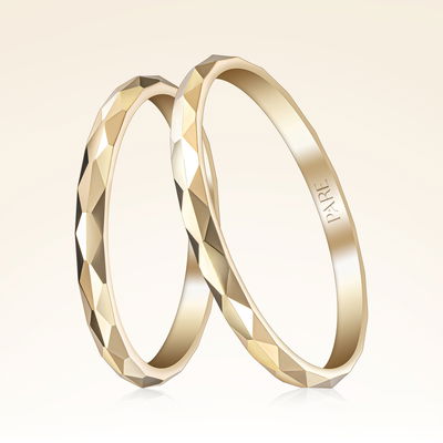 Prizma Çift Alyans - Pare Pırlanta