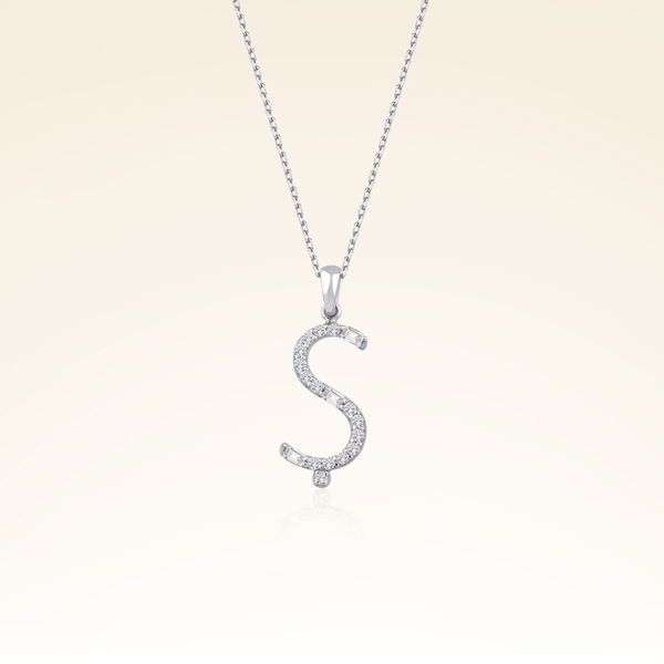 Ş Harf Pırlanta Kolye - Pare Pırlanta