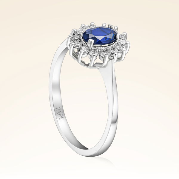 0,80 Karat Safir Pırlanta Yüzük - Pare Pırlanta