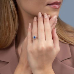 0,80 Karat Safir Pırlanta Yüzük - PR00737 - 3