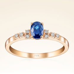 0,65 Karat Safir Pırlanta Yüzük - PR01089 - 1