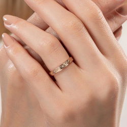 Sarmaşık İşlemeli Çift Alyans - 5