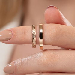 Sarmaşık İşlemeli Kadın Alyans - 5