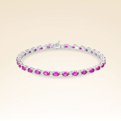 7,50 Karat Yakut Suyolu Pırlanta Bileklik - Pare Pırlanta