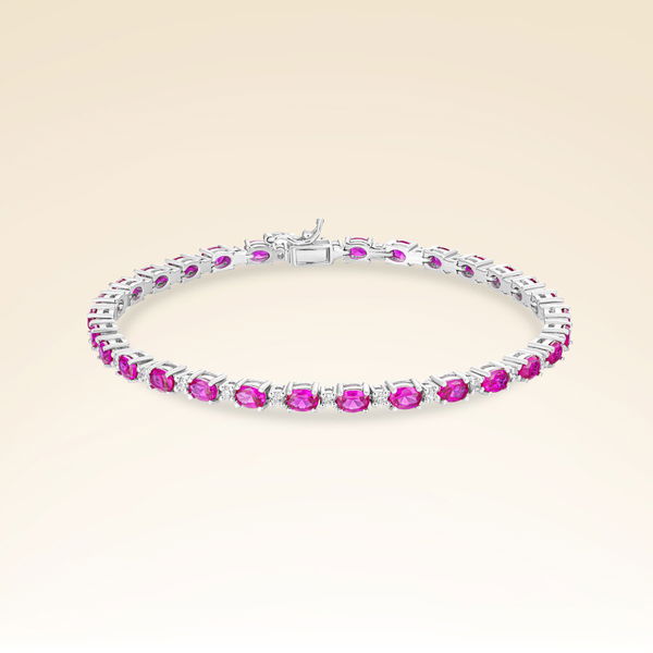 7,50 Karat Yakut Suyolu Pırlanta Bileklik - Pare Pırlanta