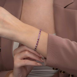 7,50 Karat Yakut Suyolu Pırlanta Bileklik - PR00435 - 3