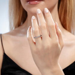 0,34 Karat Tasarım Pırlanta Yüzük - 3