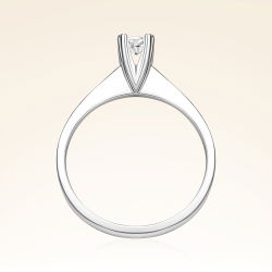 0,20 Karat Tektaş Kalp Pırlanta Yüzük - 3