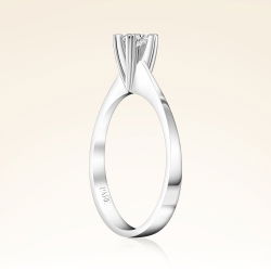 0,20 Karat Tektaş Kalp Pırlanta Yüzük - 2