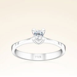 0,20 Karat Tektaş Kalp Pırlanta Yüzük - 1