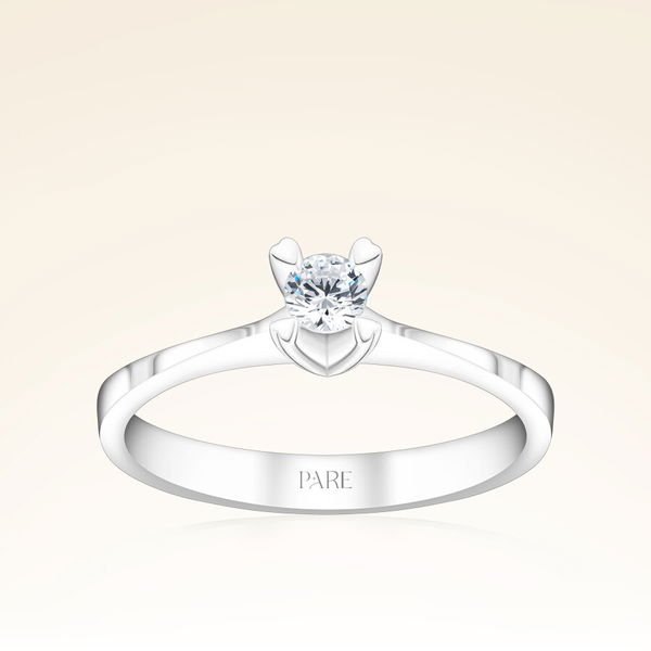 0,20 Karat Tektaş Kalp Pırlanta Yüzük - Pare Pırlanta