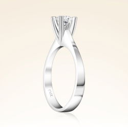 G Renk 0,50 Karat HRD Sertifikalı Tektaş Kalp Pırlanta Yüzük - 2