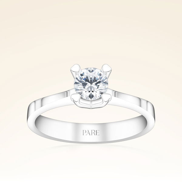 G Renk 0,50 Karat HRD Sertifikalı Tektaş Kalp Pırlanta Yüzük - Pare Pırlanta