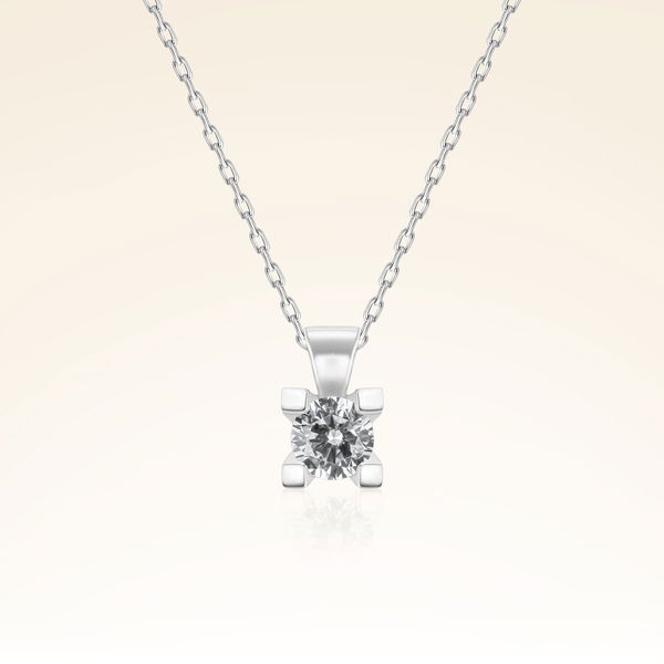 0,25 Karat Tektaş Pırlanta Kolye - Pare Pırlanta