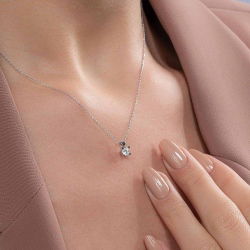 0,25 Karat Tektaş Pırlanta Kolye - PR00488 - 3