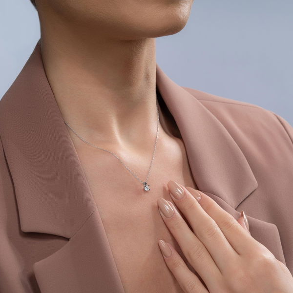 0,25 Karat Tektaş Pırlanta Kolye - Pare Pırlanta