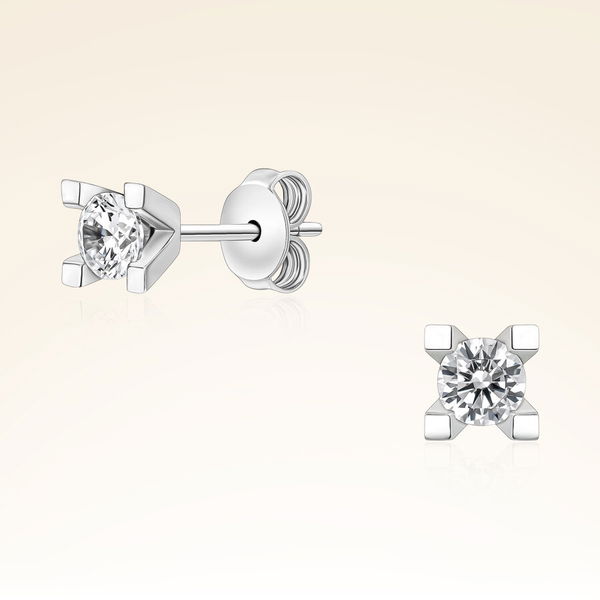 0,60 Karat Tektaş Pırlanta Küpe - Pare Pırlanta