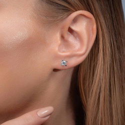 0,60 Karat Tektaş Pırlanta Küpe - PR00489 - 3