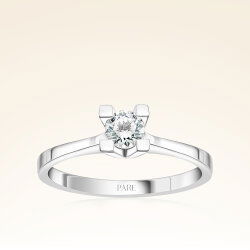 D Renk 0,30 Karat HRD Sertifikalı Tektaş Pırlanta Yüzük - 1