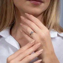 E Renk 0,70 Karat HRD Sertifikalı Tektaş Pırlanta Yüzük - 4