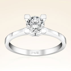 F Renk 0,70 Karat HRD Sertifikalı Tektaş Pırlanta Yüzük - 1