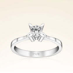 D Renk 0,40 Karat HRD Sertifikalı Tektaş Pırlanta Yüzük - 1