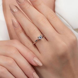 D Renk 0,40 Karat HRD Sertifikalı Tektaş Pırlanta Yüzük - PR00302-H37 - 5
