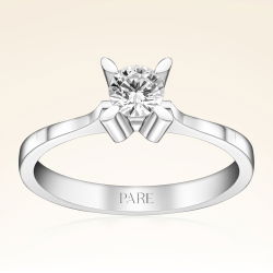 G Renk 0,40 Karat HRD Sertifikalı Tektaş Pırlanta Yüzük - 1