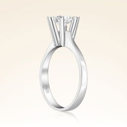 E Renk 0,70 Karat HRD Sertifikalı Tektaş Pırlanta Yüzük - 2