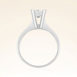 F Renk 0,70 Karat HRD Sertifikalı Tektaş Pırlanta Yüzük - 3