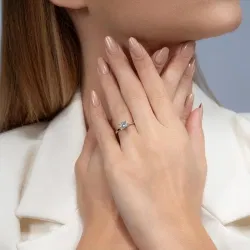 F Renk 0,70 Karat HRD Sertifikalı Tektaş Pırlanta Yüzük - 4