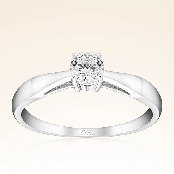 D Renk 0,30 Karat HRD Sertifikalı Tektaş Pırlanta Yüzük - Pare Pırlanta