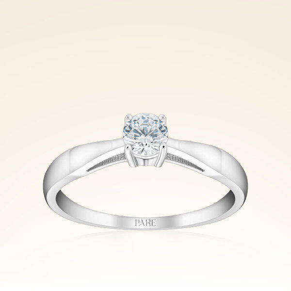 D Renk 0,30 Karat HRD Sertifikalı Tektaş Pırlanta Yüzük - Pare Pırlanta