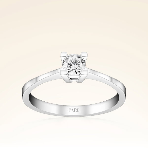 D Renk 0,30 Karat HRD Sertifikalı Tektaş Pırlanta Yüzük - Pare Pırlanta