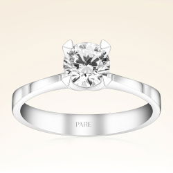 E Renk 0,70 Karat HRD Sertifikalı Tektaş Pırlanta Yüzük - 1