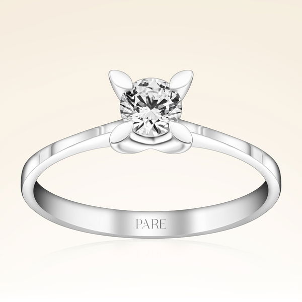 D Renk 0,30 Karat HRD Sertifikalı Tektaş Pırlanta Yüzük - Pare Pırlanta