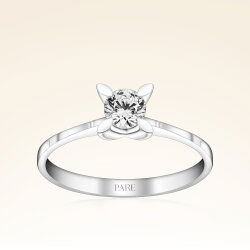 D Renk 0,30 Karat HRD Sertifikalı Tektaş Pırlanta Yüzük - 1