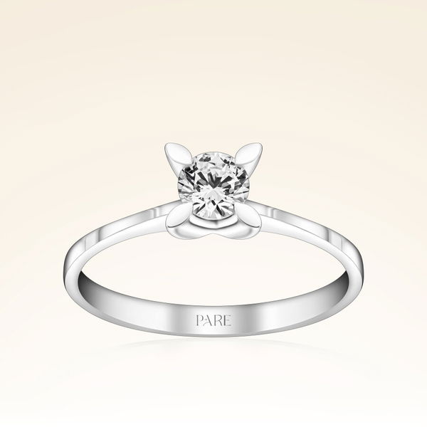 D Renk 0,30 Karat HRD Sertifikalı Tektaş Pırlanta Yüzük - Pare Pırlanta