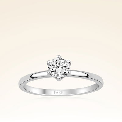 G Renk 0,40 Karat HRD Sertifikalı Tektaş Pırlanta Yüzük - Pare Pırlanta