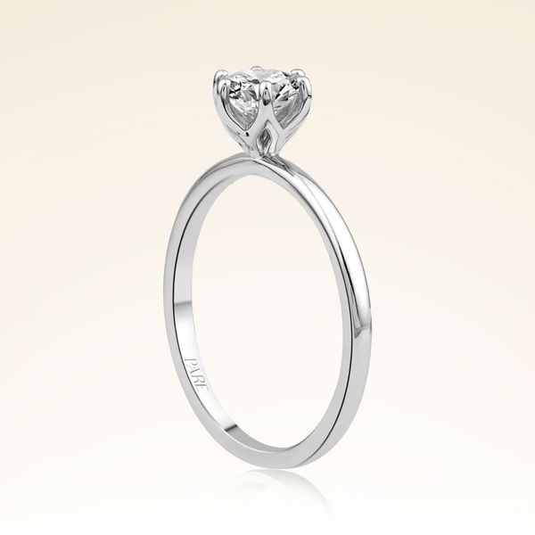 D Renk 0,50 Karat HRD Sertifikalı Tektaş Pırlanta Yüzük - Pare Pırlanta