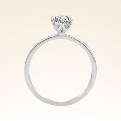 D Renk 0,50 Karat HRD Sertifikalı Tektaş Pırlanta Yüzük - 3