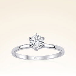 G Renk 0,50 Karat HRD Sertifikalı Tektaş Pırlanta Yüzük - 1