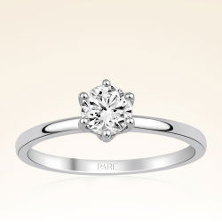 G Renk 0,50 Karat HRD Sertifikalı Tektaş Pırlanta Yüzük - 1