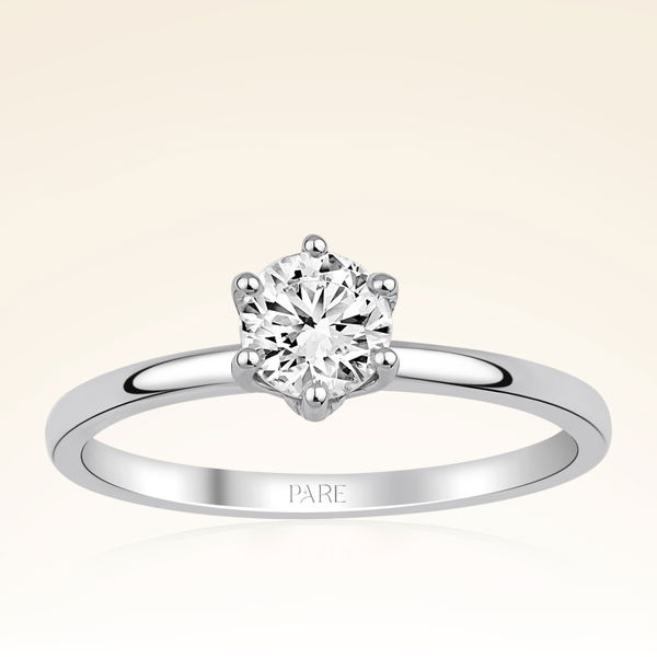 G Renk 0,50 Karat HRD Sertifikalı Tektaş Pırlanta Yüzük - Pare Pırlanta