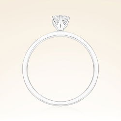 D Renk 0,30 Karat HRD Sertifikalı Tektaş Pırlanta Yüzük - 3