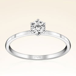 D Renk 0,30 Karat HRD Sertifikalı Tektaş Pırlanta Yüzük - 1