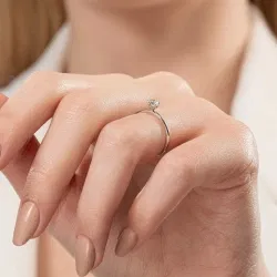 D Renk 0,30 Karat HRD Sertifikalı Tektaş Pırlanta Yüzük - 6