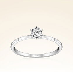 D Renk 0,30 Karat HRD Sertifikalı Tektaş Pırlanta Yüzük - 1