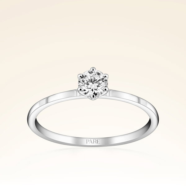 D Renk 0,30 Karat HRD Sertifikalı Tektaş Pırlanta Yüzük - Pare Pırlanta