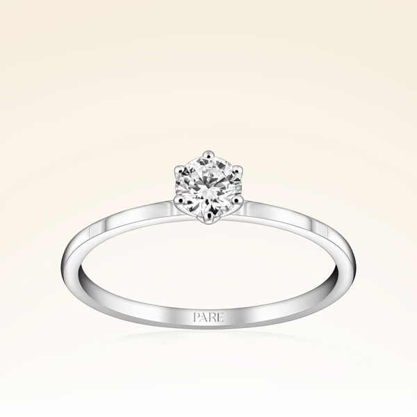 E Renk 0,30 Karat HRD Sertifikalı Tektaş Pırlanta Yüzük - Pare Pırlanta